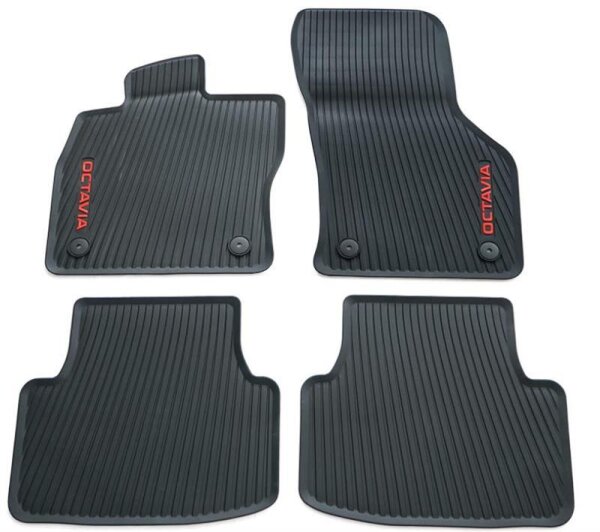 Skoda Gummifußmatten-Set, 4-teilig Oktavia 4 rot