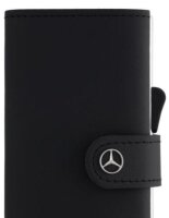 Mercedes-Benz Mini-Geldbörse schwarz, Rindleder
