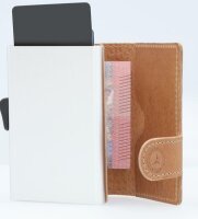 Mercedes-Benz Mini-Geldbörse Cognac, Rindleder