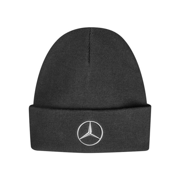 Mercedes-Benz Strickmütze schwarz-Baumwolle Bio