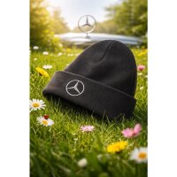 Mercedes-Benz Strickmütze schwarz-Baumwolle Bio