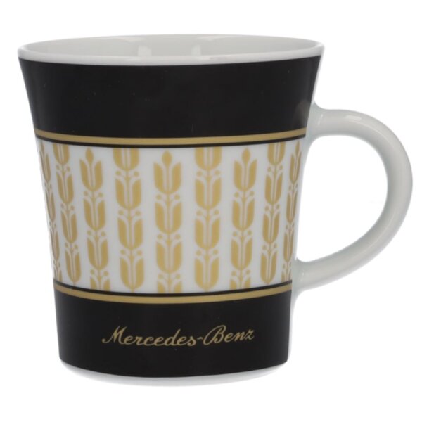 Mercedes-Benz Kaffeebecher, 300 ml schwarz weiß gold Porzellan, 300 ml, Kahla