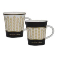 Mercedes-Benz Kaffeebecher, 300 ml schwarz weiß gold Porzellan, 300 ml, Kahla