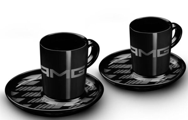 Mercedes-Benz AMG Espressotassen 2er-Set 80 ml schwarz Porzellan Kahla