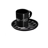 AMG Espressotassen, 2er-Set 80 ml schwarz, Porzellan, Kahla