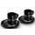 AMG Espressotassen, 2er-Set 80 ml schwarz, Porzellan, Kahla