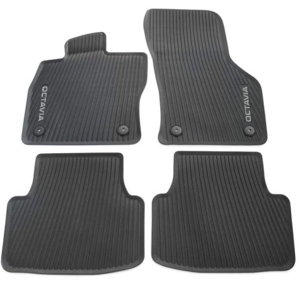 ŠKODA Gummifußmatten-Set, 4-teilig  Škoda Octavia 4  für E-TEC