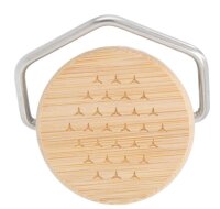 Mercedes-Benz Trinkflasche Kinder silber/ blau, Edelstahl/ Bambus/ Polypropylen