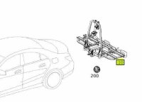 Mercedes-Benz Heckfahrradträger, für Anhängevorrichtung, klappbar, 2 Fahrräder, ECE