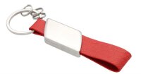 Mercedes-Benz AMG Schlüsselanhänger rot/silberfarben Edelstahl Apfelleder(vegan)