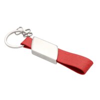 Mercedes-Benz AMG Schlüsselanhänger rot/silberfarben Edelstahl Apfelleder(vegan)