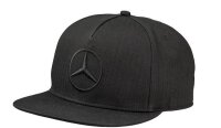 Mercedes-Benz Flat Brim Cap schwarz, Baumwolle (Bio)