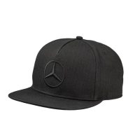Mercedes-Benz Flat Brim Cap schwarz, Baumwolle (Bio)