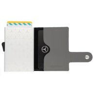 Mercedes-Benz Mini-Geldbörse, Upcycling silbergrau, Rindleder B66959260
