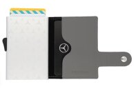 Mercedes-Benz Mini-Geldbörse, Upcycling silbergrau, Rindleder