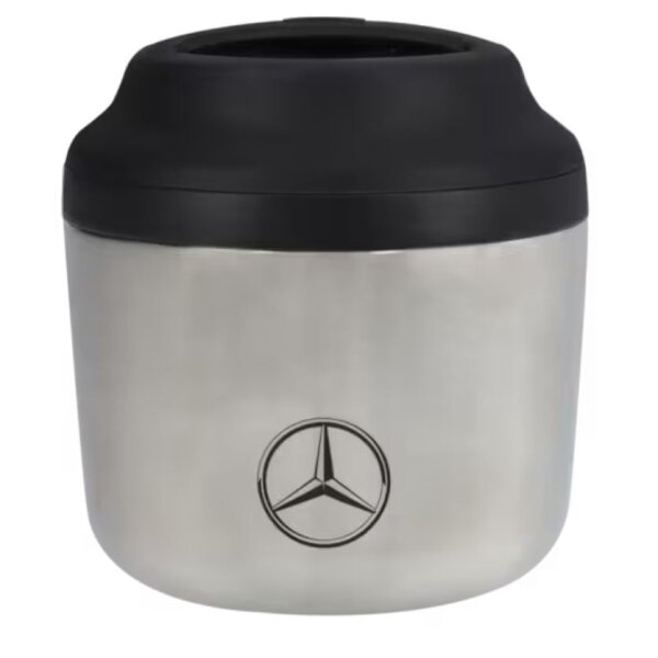 Mercedes-Benz Isotherm-Lunchbox schwarz-silber Edelstahl Polypropylen Silikon, ,