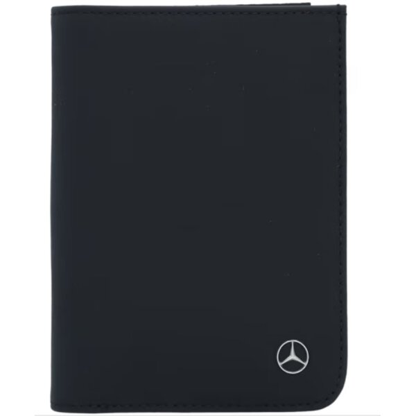 Mercedes-Benz Geldbörse, Upcycling schwarz, Leder