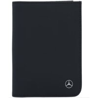 Mercedes-Benz Geldbörse, Upcycling schwarz, Leder
