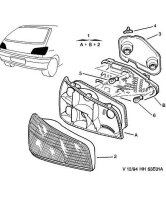Peugeot Rücklichkappe Rücklicht links 306 635253 Valeo
