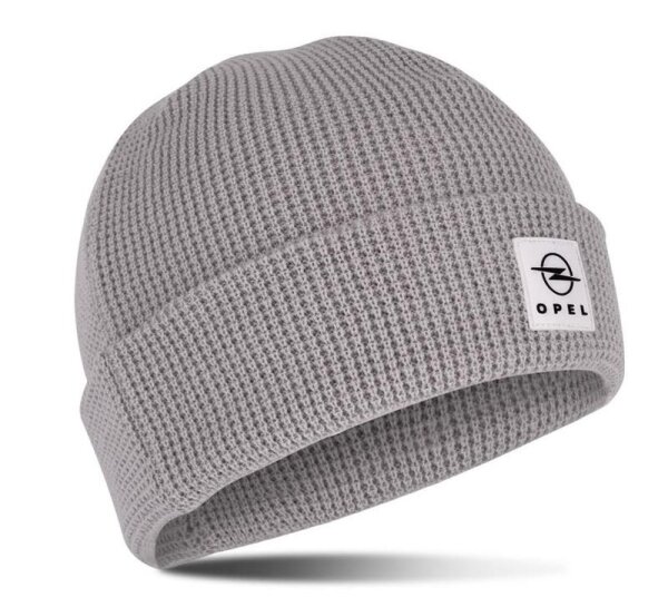 Opel Beanie Strickmütze braun