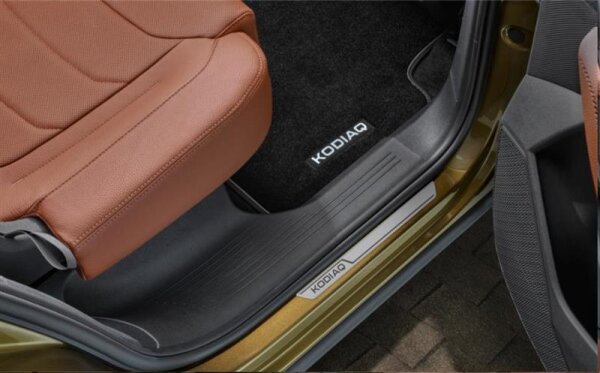 Skoda Einstiegsleisten-Set hinten silber Kodiaq PS