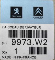 Original Citroen Abzweigkabel zur Kontrolle des Steuergeräts 9973.W2 9204-T