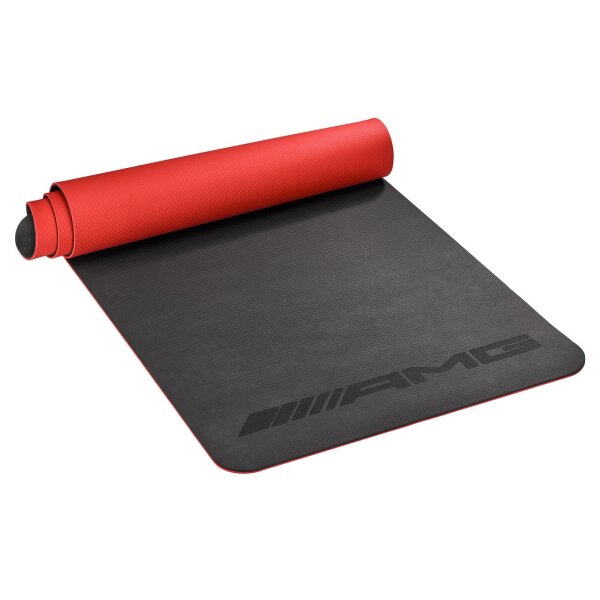 Mercedes Benz AMG Fitnessmatte schwarz / rot, TPE