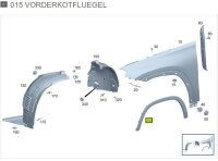Mercedes-Benz AMG W167 Radlaufverkleidung vorn links Schwarz