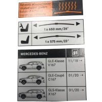 Mercedes-Benz Wischerblätter beheizt für GLE 167  650mm 575mm