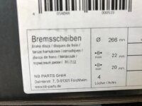 1x Original NB Parts Bremsscheibe belüftet 10033442