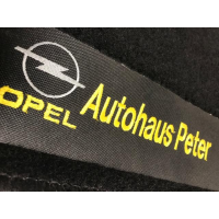 Autohaus Peter Velour Matten 3er Set Opel Schwarz 0702763