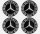 Mercedes-Benz 4x Radnabenabdeckung Lorbeerkranz Schwarz