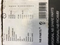 Original NB Parts Bremsbeläge vorne für Citroën Berlingo Xsara Peugeot 10021831