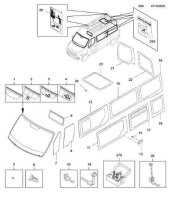 Opel Movano B Frontscheibe Windschutzscheibe grün...