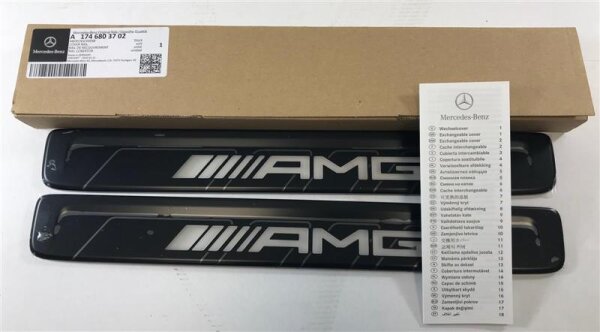 Mercedes-Benz Wechselcover für beleuchtete Einstiegsleiste AMG vorne 2-fach