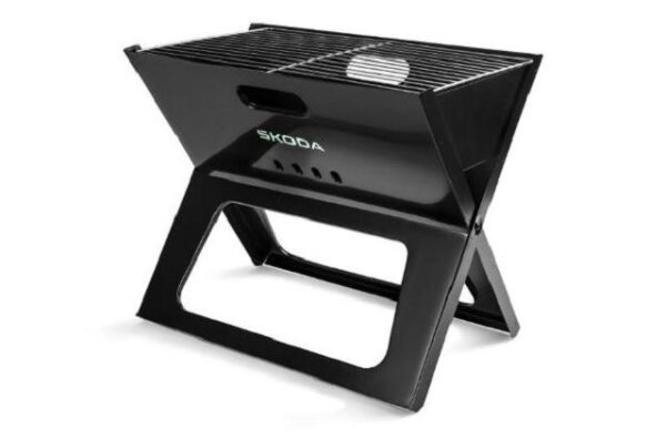 Original Skoda Klappgrill Picknick Camping Grill Stahl Schwarz 6U0069642