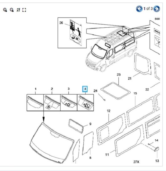 Opel Movano B Windschutzscheibe Vorne