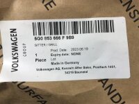 Volkswagen Stoßfänger Lüftungsgitter 5G08536669B9