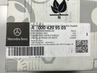 Mercedes-Benz Bremsbeläge Bremsklötze Hinten...