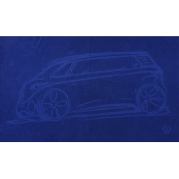 Original Volkswagen Badetuch 180x100cm ID Buzz Blau Baumwolle 1H4084500A