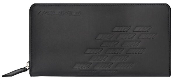 Mercedes-Benz AMG Geldbörse Damen schwarz Rindleder Polyester Portemmonaie