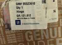 Original General Motors Scharnier Hebebühne für Opel Renault 95523610