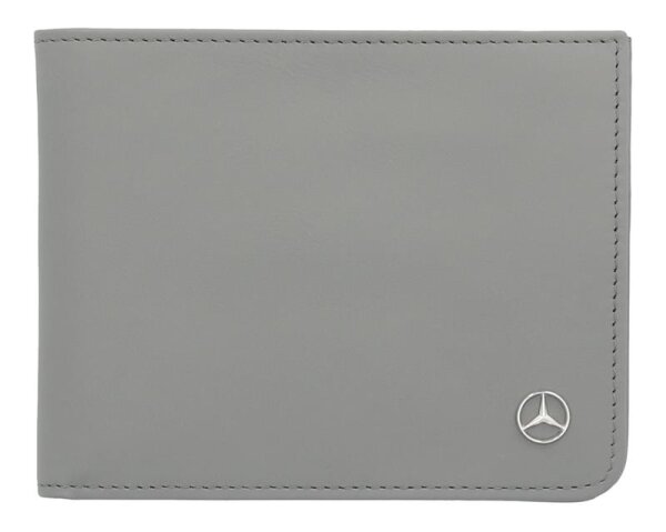 Mercedes-Benz Geldbörse Fahrzeugleder Portemmonaie silbergrau Rindleder