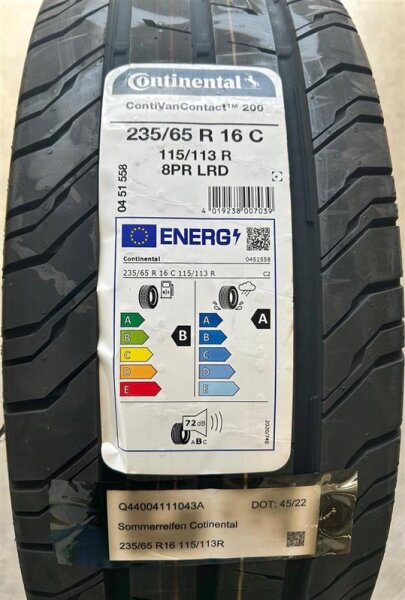 1x Sommerreifen Continental ContiVanContact 200 235/65 R16C 115/113R