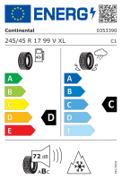 1x Continental ContiWinterContact TS 810 S Winterreifen 245/45 R17 99V XL MO