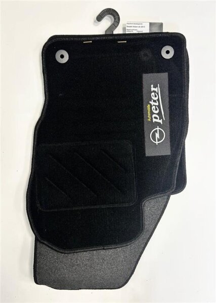 Original Velour Matten Autohaus Peter Opel Adam ab 2013 schwarz 17021977