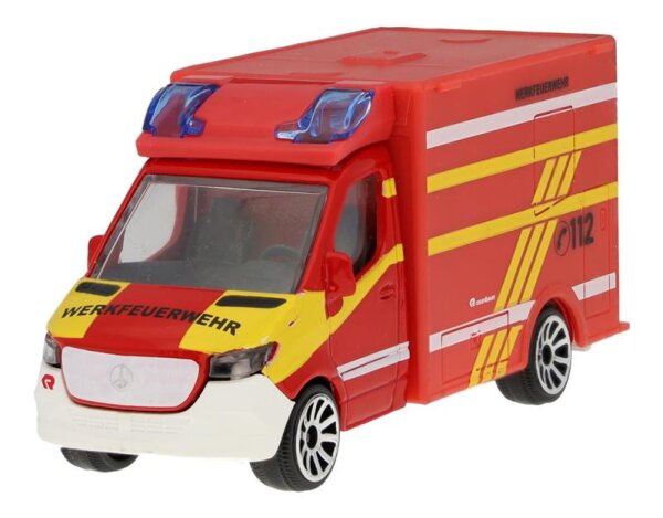 Mercedes-Benz Sprinter Feuerwehr rot, Majorette, 7,62 cm (3 Zoll) Modell