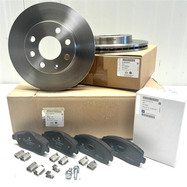 Original GM Opel Corsa C Meriva Tigra Bremsenkit Satz Scheiben Beläge1672079480