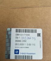 2x Original GM Opel Signum Vectra C Bremsscheiben hinten 93171848