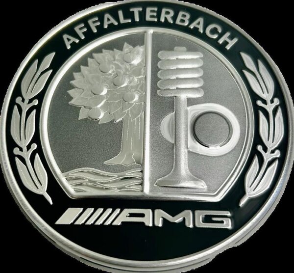 Mercedes-Benz AMG Radnabenabdeckung mit AMG Wappen, 4er Set silberfarben